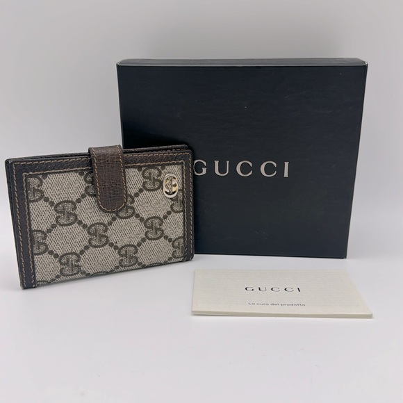 Gucci Vintage Card Holder W/ box, Care Card & Tissue Paper - Picture 3 of 11